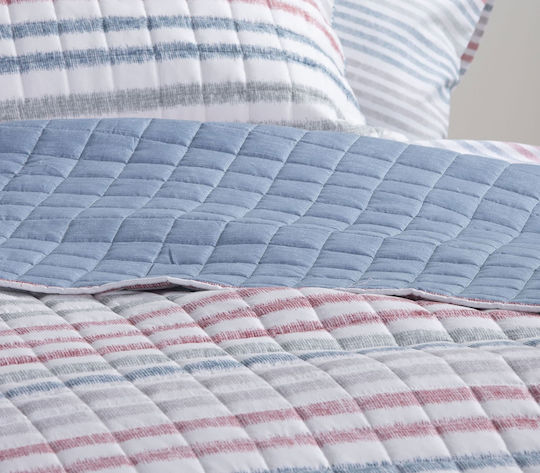 Nef-Nef Homeware Miles Κουβερλί Ημίδιπλο Microfiber Aqua 180x220cm