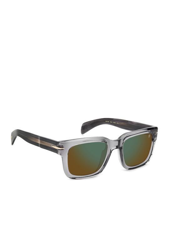 David Beckham Men's Sunglasses with Gray Plastic Frame
