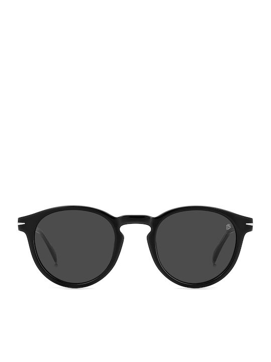 David Beckham Men's Sunglasses with Black Plastic Frame and Black Lens DB 1111/S 08A/IR