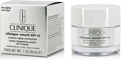 Clinique Smart Αnti-aging , Moisturizing & Firming Day Cream Suitable for Oily/Combination Skin Custom-Repair 15SPF 30ml