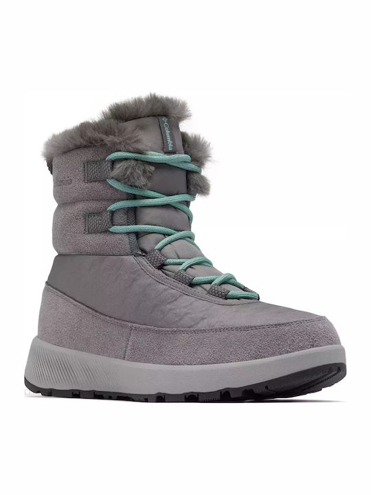 Slopeside Peak Suede Γυναικείες Μπότες Χιονιού με Γούνα Μπεζ