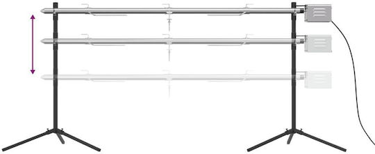 vidaXL Ανοξείδωτη Σούβλα Ψησταριάς με Μοτέρ 150cm