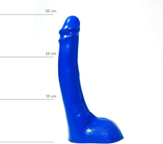 All Black All Blue Ρεαλιστικό Dildo με Όρχεις Μπλε 29cm