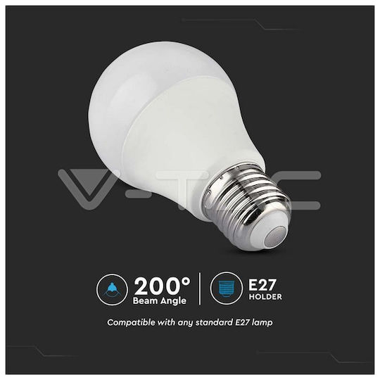 V-TAC Smart LED Bulb 8.5W for Socket E27 and Shape A60 RGB 806lm Dimmable