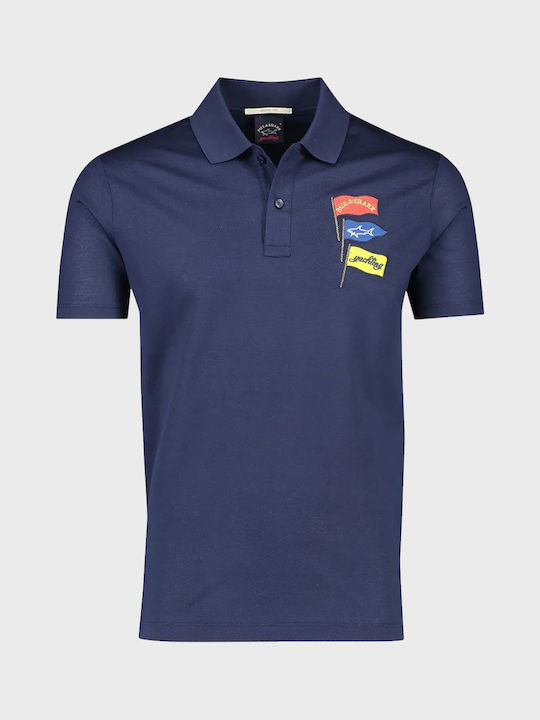 Paul & Shark Bluza Bărbătească cu Mânecă Scurtă Polo Albastru marin