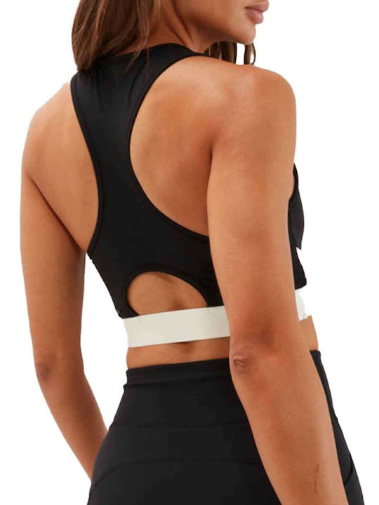 Ellesse Chroma Crop Top Sportiv pentru Femei fără Mâneci Negru