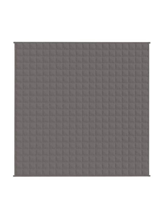 vidaXL Blanket Gravity Velvet Double 200x200cm Gray
