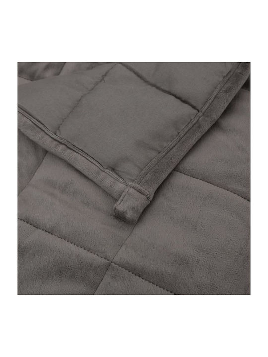 vidaXL Blanket Gravity Velvet Single 155x220cm Gray