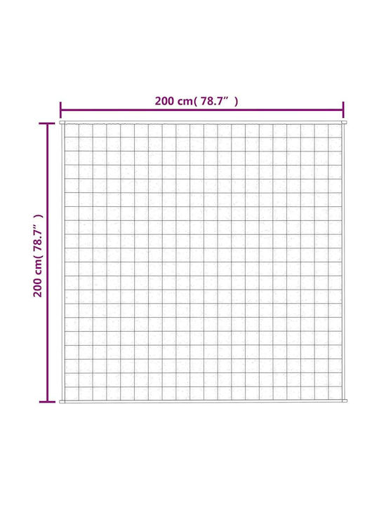 vidaXL vidaXL Schwerkraftdecke Doppel 200x200cm Grau