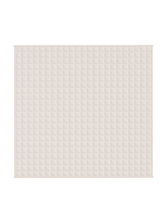 vidaXL Schwerkraftdecke Übergröße 220x235cm Hellcreme