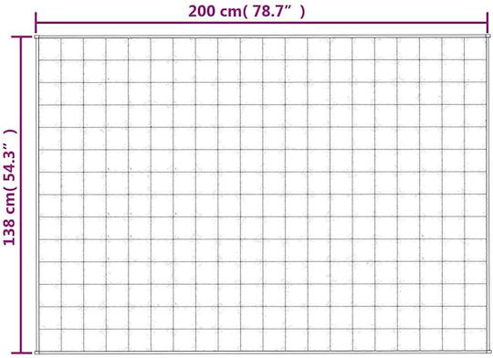 vidaXL Gravity Blanket for Sofa 138x200cm Light Cream