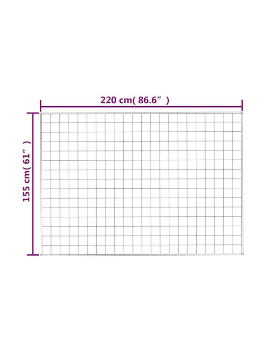 vidaXL Κουβέρτα Βαρύτητας Μονή 155x220εκ. Μπλε 350794