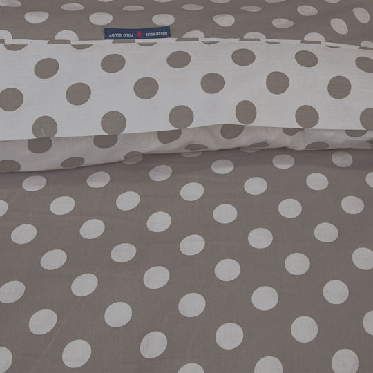 Greenwich Polo Club Duvet Cover Set Cotton Queen with 2 Pillowcases 220x240 2142 Gray
