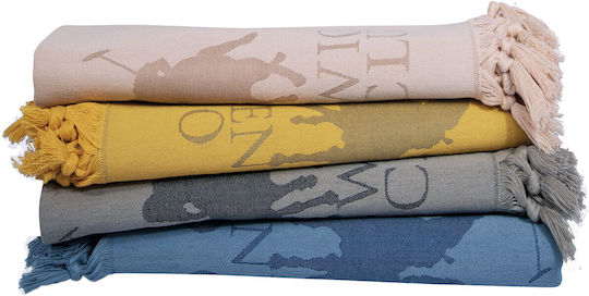 Greenwich Polo Club Beach Towel Pareo Cotton Beige 170x90cm