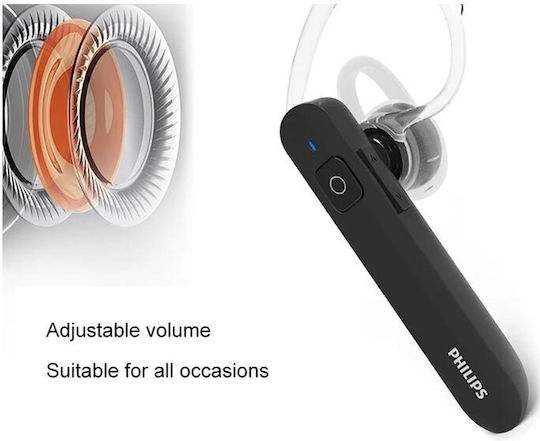 Philips In-ear Bluetooth Handsfree Ακουστικό Μαύρο
