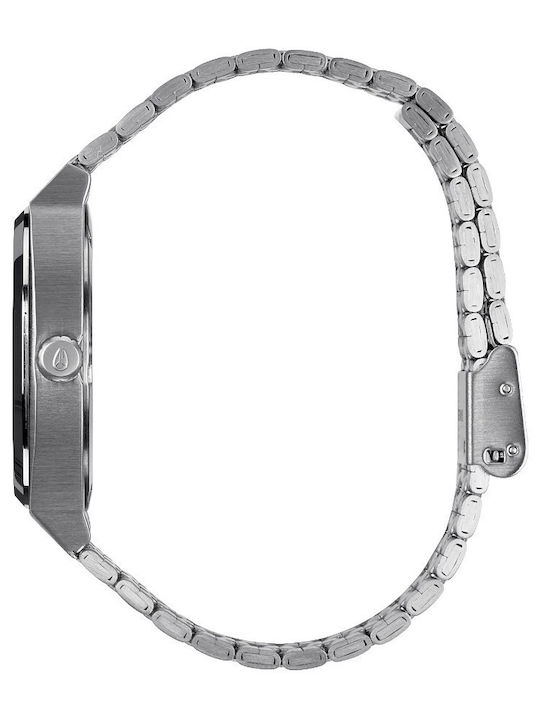 Nixon Γυναικείο Ρολόι 37mm Μπαταρίας με Ασημί Μεταλλικό Μπρασελέ
