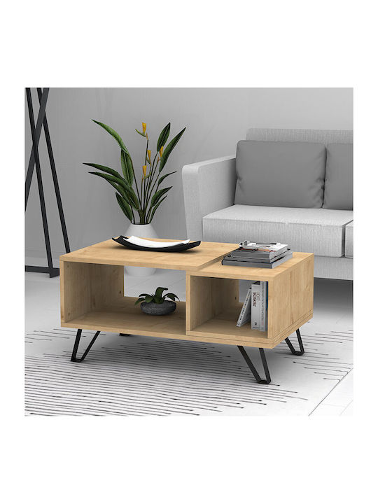 Rectangular Central Coffee Table Don Wooden Sonoma Anthracite W90xL55xH44cm
