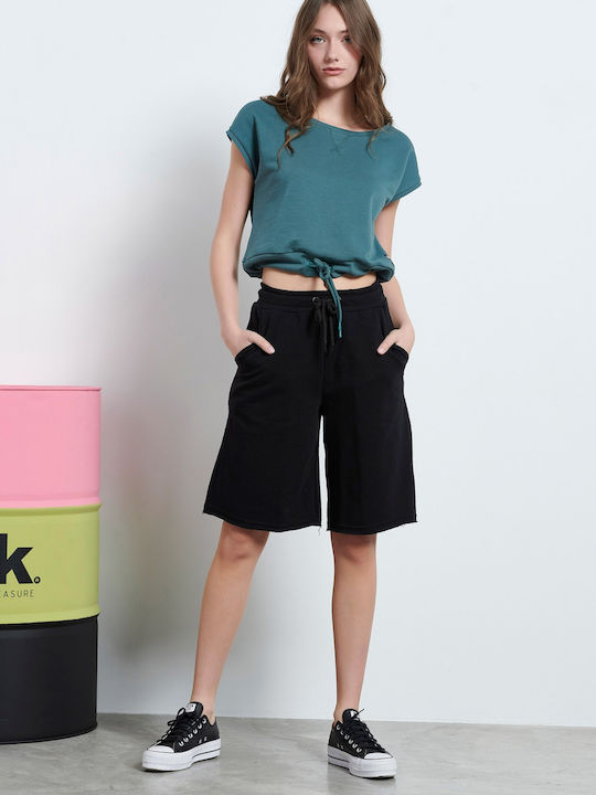 Women's Sporty Bermuda Shorts Black