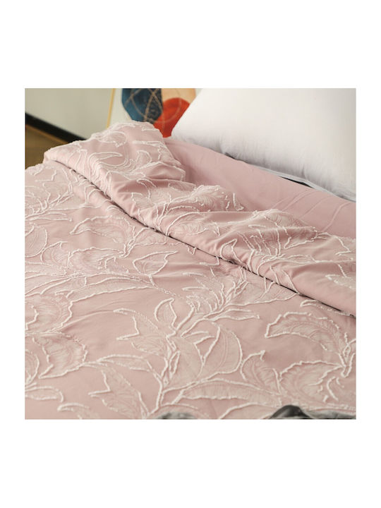 Melinen Calypso Coverlet Queen Size from Polyester Rose 220x240cm