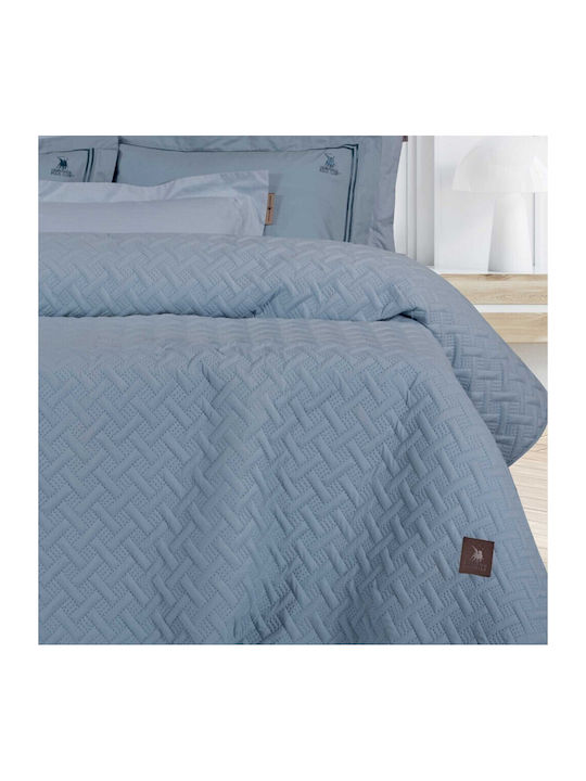 Greenwich Polo Club 3408 Coverlet Queen Size Microfiber Sky Blue 220x240cm