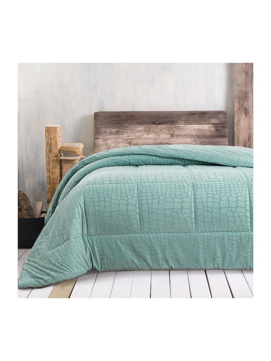 Rythmos Κουβερτοπάπλωμα Μονό 160x220εκ. Croco Aqua 760 GSM