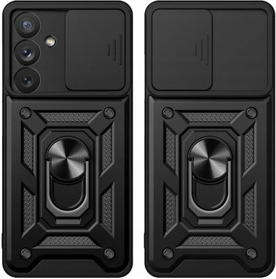 Tech-Protect Camshield Pro Plastic / Silicone Back Cover Black (Galaxy A14)