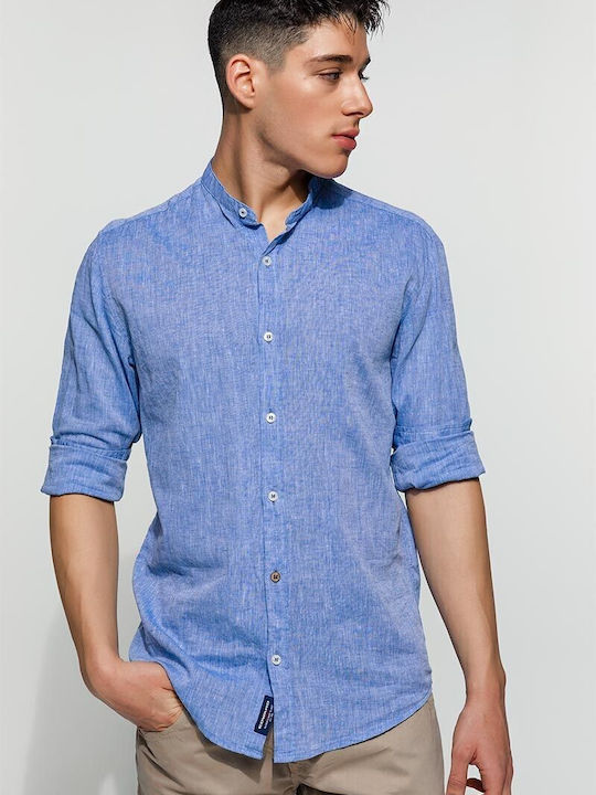 Edward Jeans Men's Shirt Long Sleeve Blue