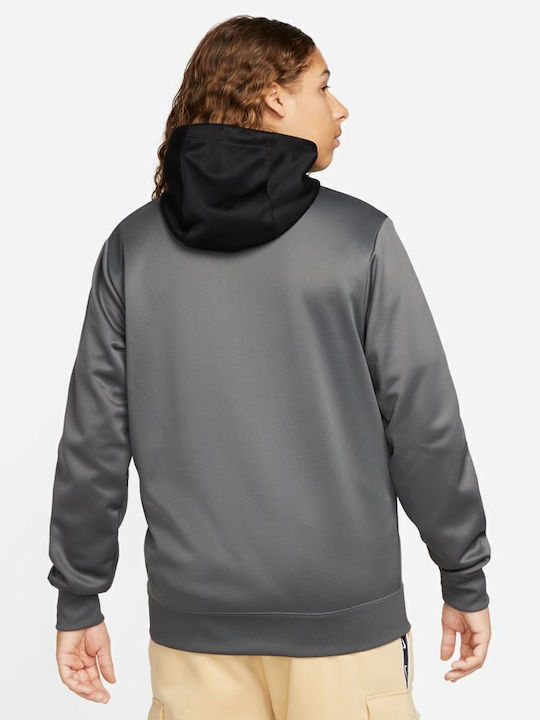 Men's Cardigan with Hood Gray