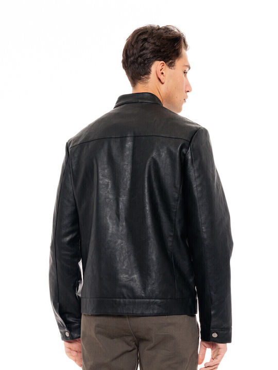 Jacke aus Kunstleder Schwarz