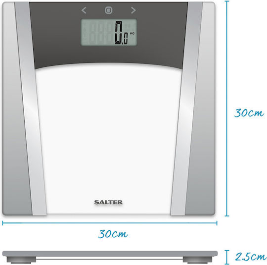 Salter Ψηφιακή Ζυγαριά 180kg με Λιπομετρητή Ασημί 9127 SVSV3R