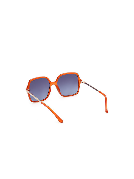 Guess Women's Sunglasses with Orange Frame and Blue Gradient Lenses GU7845 44W