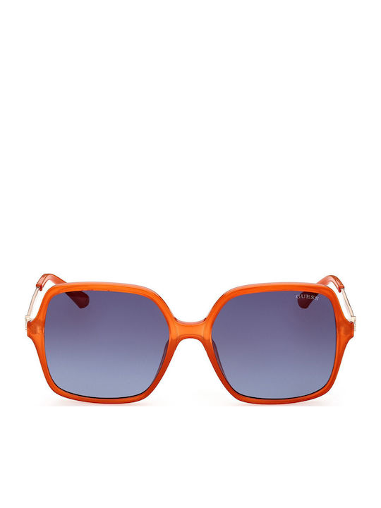 Guess Women's Sunglasses with Orange Frame and Blue Gradient Lens GU7845 44W