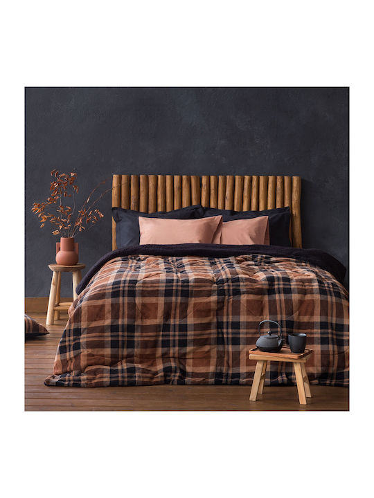 Nima Duvet Cover Single 160x220cm Madum Brown 200 GSMGsm 11.5 togs Togs