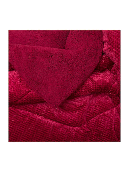 Viopros Bettbezug Einzelbett 160x220cm Hannover Bordeaux 250 GSMGsm