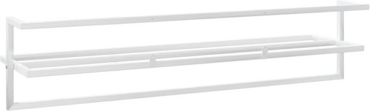 vidaXL Single Wall-Mounted Bathroom Rail ​95x25cm White