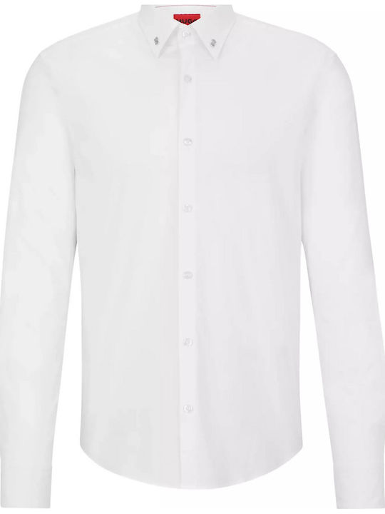 Ermo Long-sleeved Cotton Shirt White