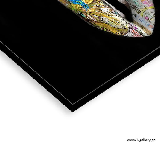 Graffiti Lips Πίνακας σε Καμβά 80x120cm