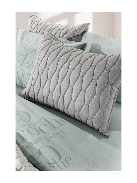 Guy Laroche Diamante Set Coverlet Queen Size Microfiber Gray 220x240cm 2pcs