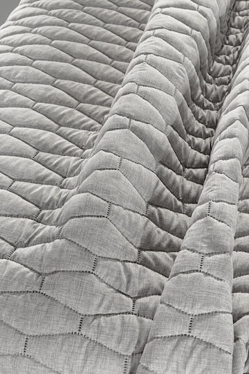 Guy Laroche Diamante Σετ Κουβερλί Υπέρδιπλο Microfiber Gray 220x240cm 2τμχ