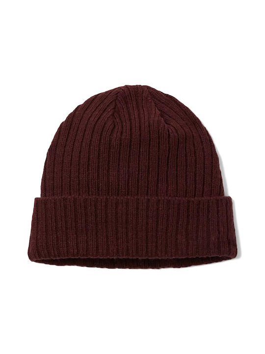 Columbia Watch Cap Beanie Unisex Σκούφος με Rib Πλέξη σε Μπορντό χρώμα