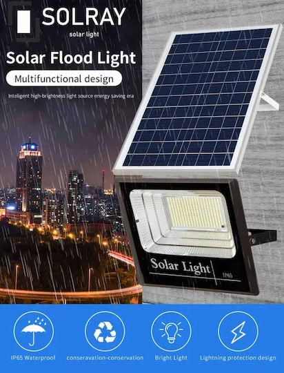 KAL Electronics Στεγανός Ηλιακός Προβολέας LED 100W Ψυχρό Λευκό 6500K με Τηλεχειριστήριο IP65