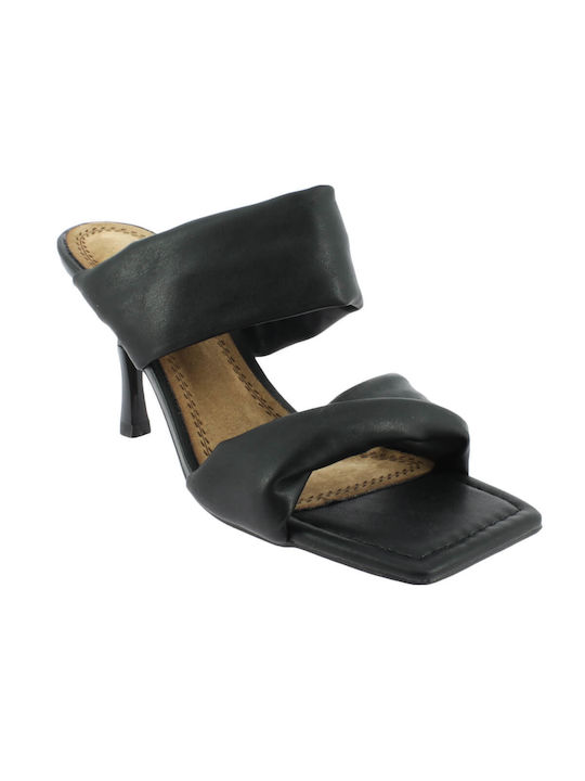 IQ Shoes Sandale dama cu Subțire Toc Inalt in Culorea Negru