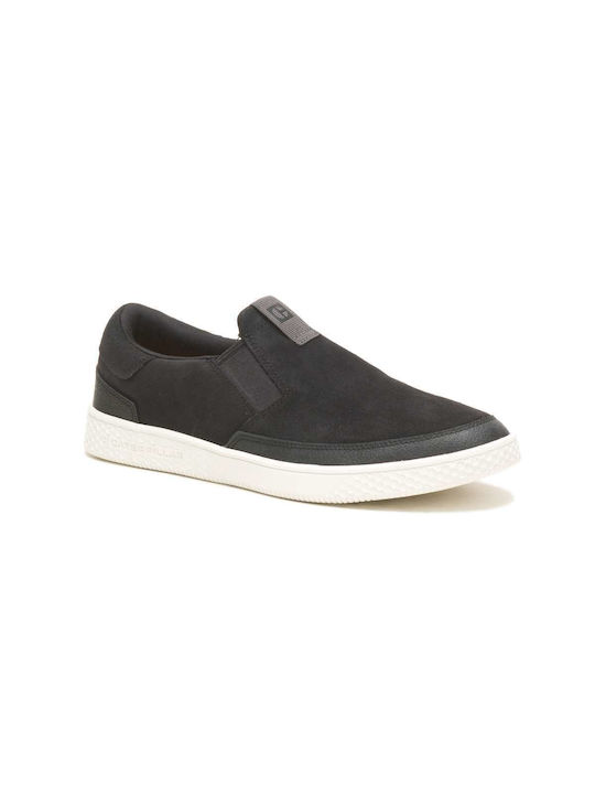 CAT Men's Leather Slip-Ons Black