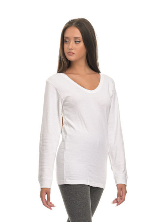 DEDES THERMAL Isothermal women's long sleeve in white