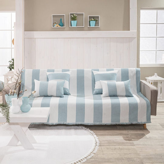 Teoran Gella Zweisitzer-Sofa Überwurf Chenille 180x250cm 08