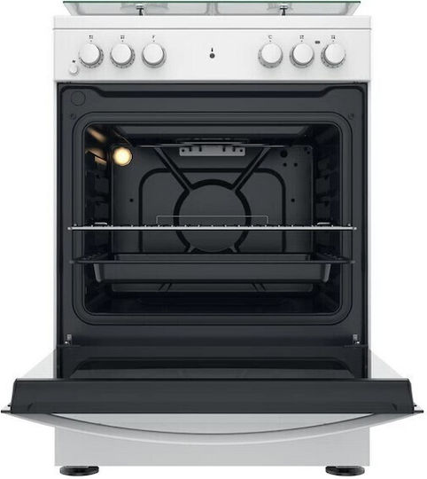 Indesit Herd 73Es mit Gas- & Elektrokochfeldern B60cm. White