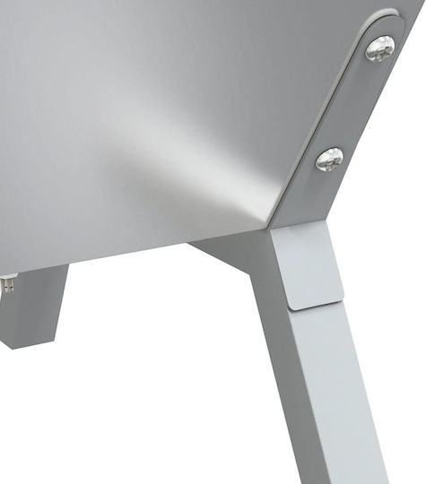 vidaXL Rostfreier Stahl Holzkohlegrill 118cmx42cm