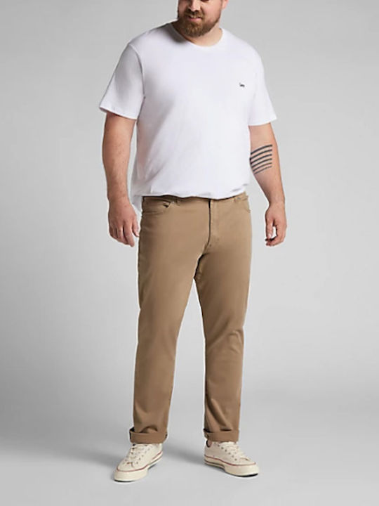 Gabardine Hose Elastisch Beige