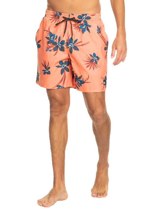 Quiksilver Everyday Mix Volley Herren Badebekleidung Shorts Fresh Salmon Blumen