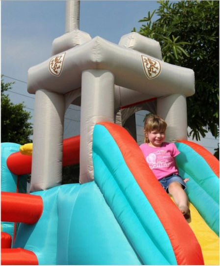 Happy Hop Aufblasbares Knights Schloss mit Trampolin & Rutsche für 3+ Jahre